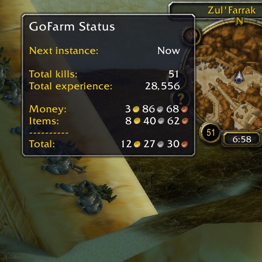 Kill tracker, XP & Loot totals, Instance lockout timer