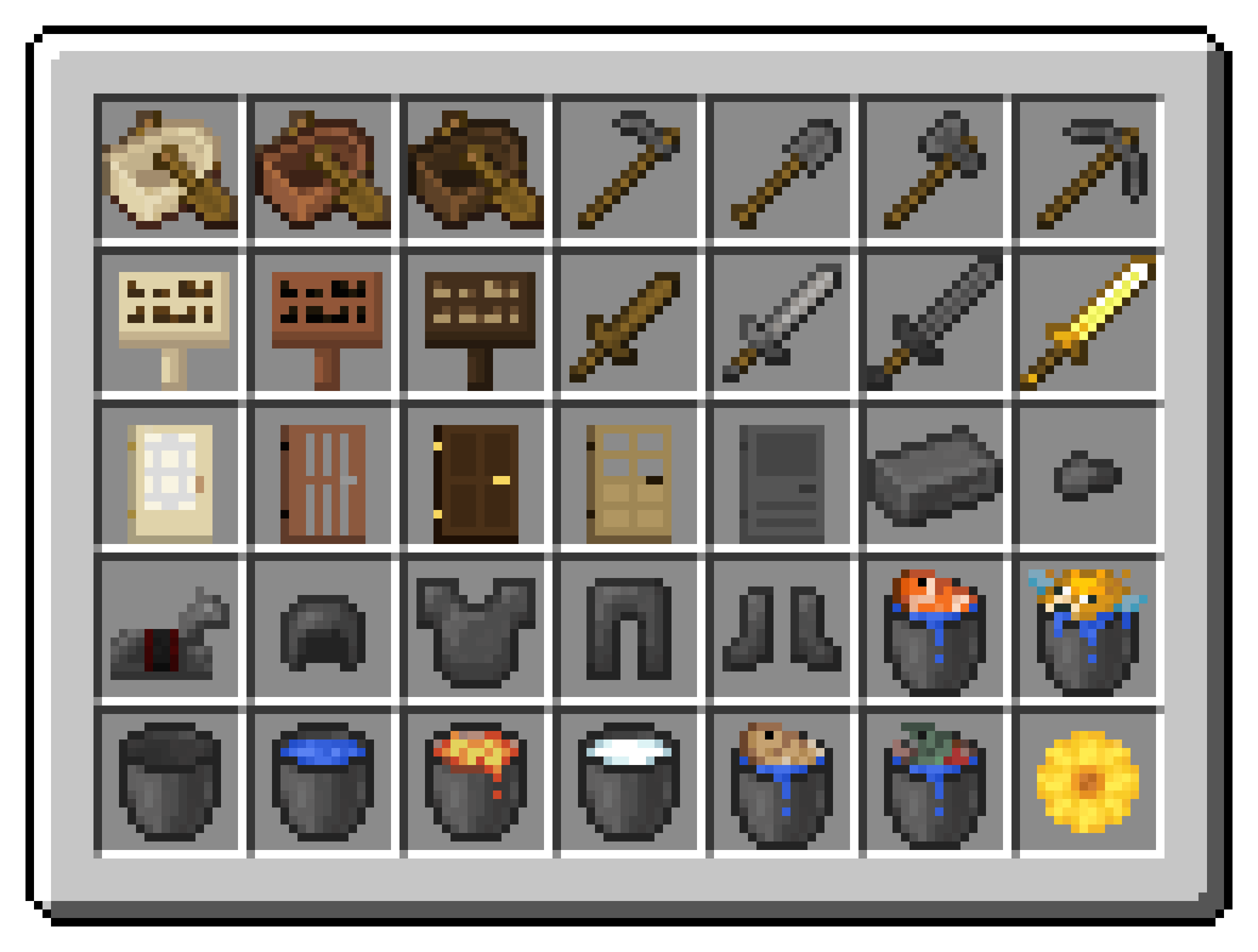 Here are all the items I edited.