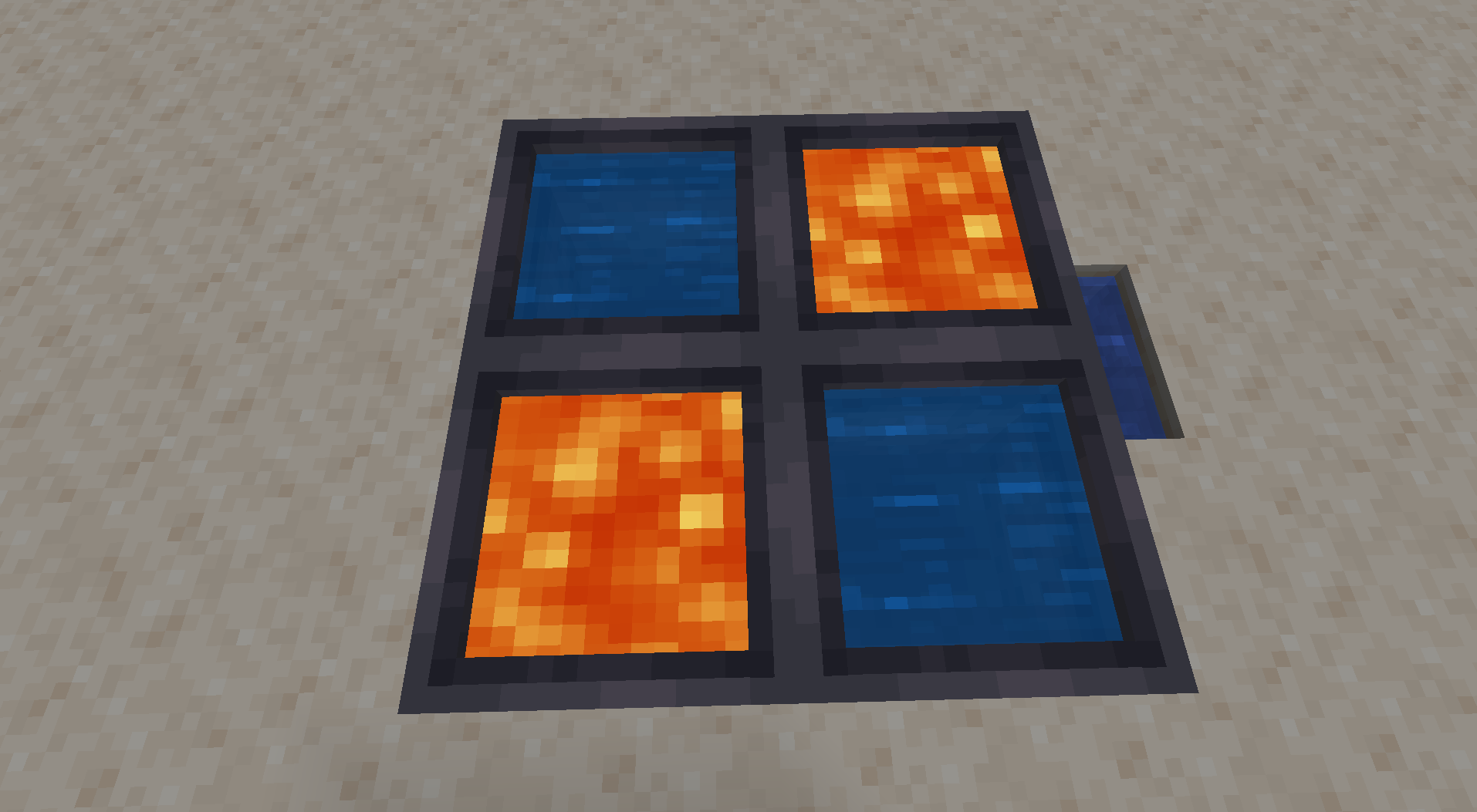 Water and lava