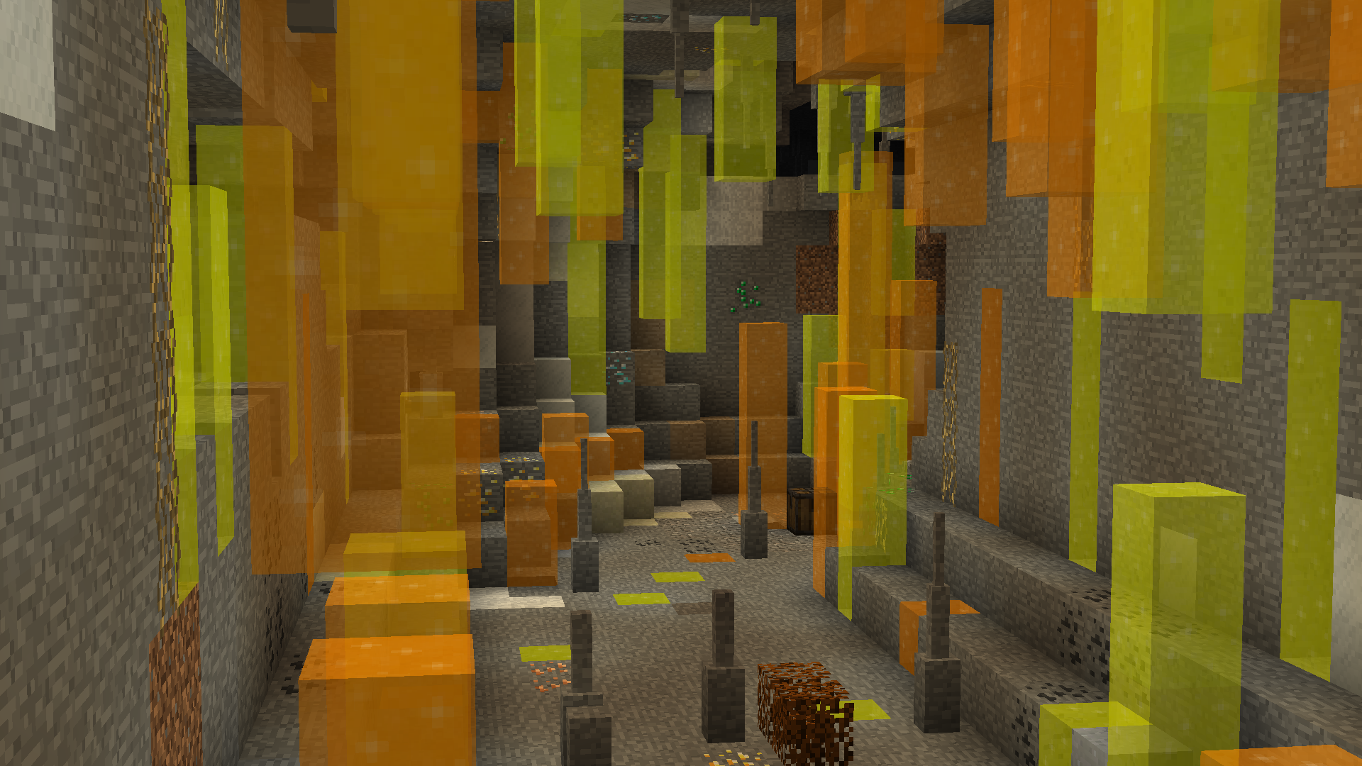 Caves now have many unique biomes!