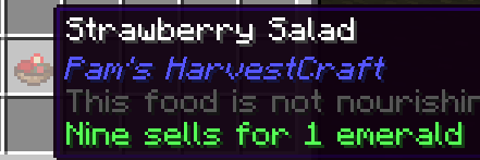 Recipe Sell Meal Tooltip