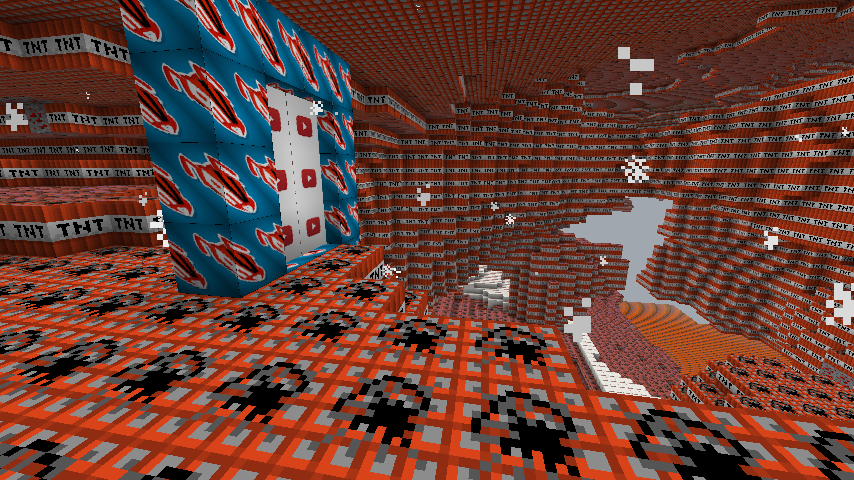 Full of TNT and lava! Don't come here unless you want death and a game crash! (My game crashed while taking this picture!)