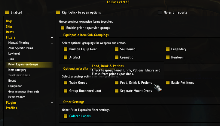 Configuration Screen