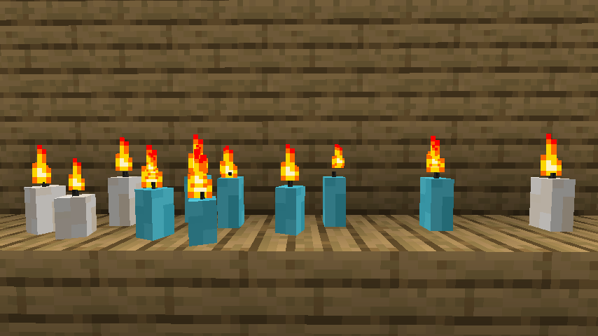 Candles can be clustered in groups up to 4