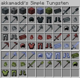 All Simple Tungsten Items