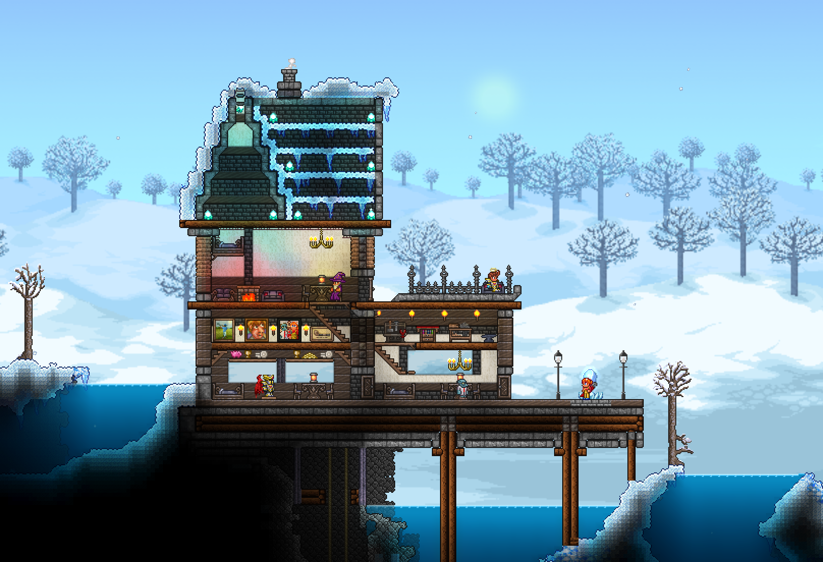 Winter house at hole 14