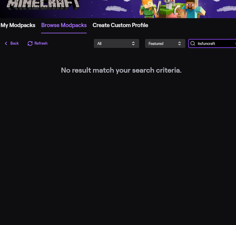 twitch launcher not showing minecraft mods