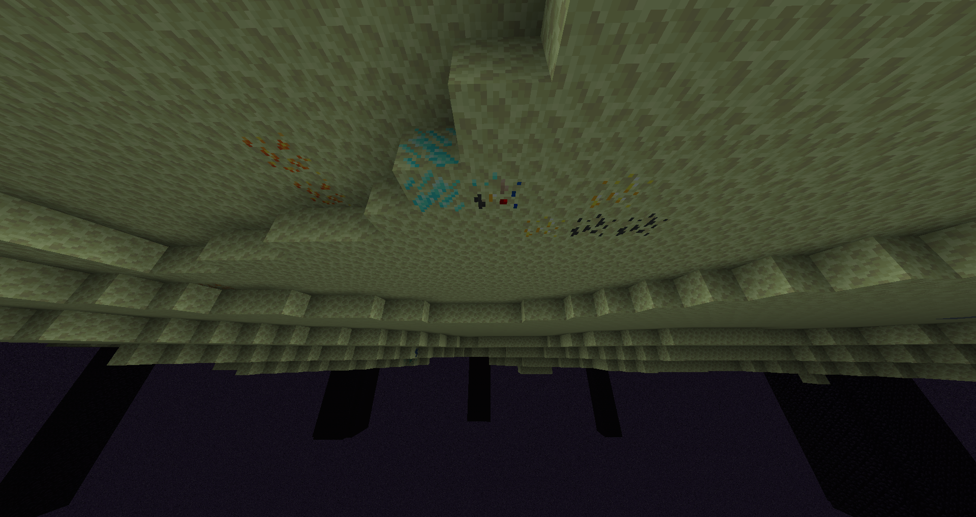 Go mining in the End.