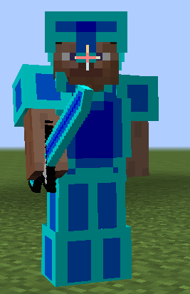 Me Standing Proud in My Own Modded Armor Holding My Own Modded Sword