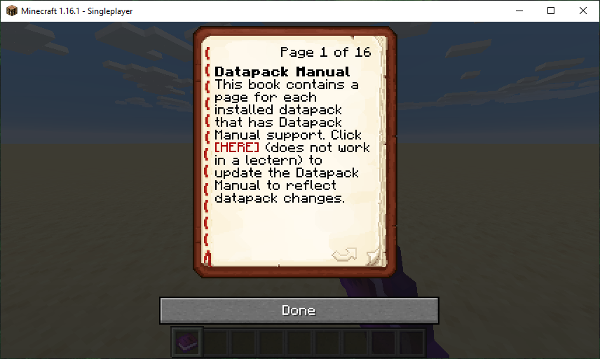 [Datapack] Datapack Manual Customization Minecraft