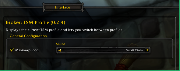 TSM-Profile 0.2.4 - Options