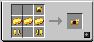 Golden Horse Armor Crafting Recipe