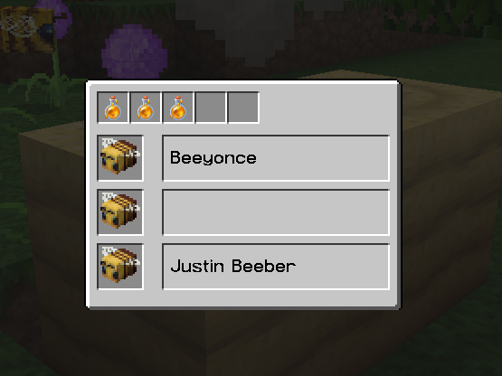 The Beenfo 1.1 Gui to check the contents of a nest/hive