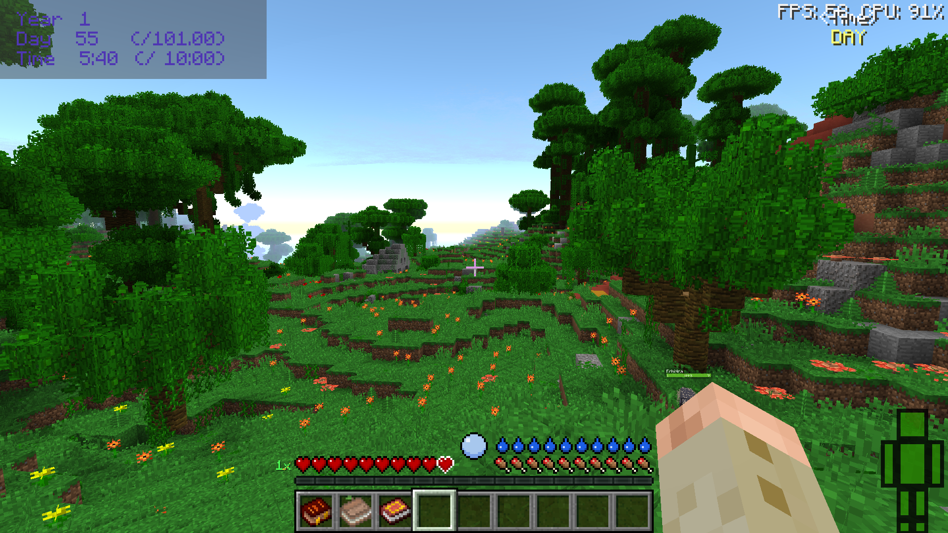 View of the tropical plain between tropical woods (Bundle)