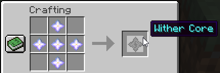 Wither Core Crafting Recipe