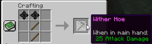 Wither Hoe Crafting Recipe