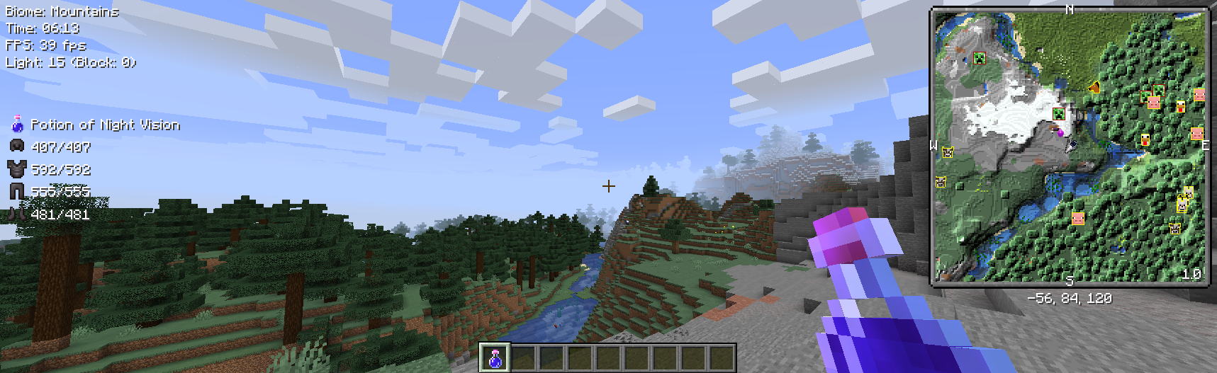showing current biome minecraft voxel map