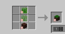 B.V.M 0.5: added recipe for the grass block!