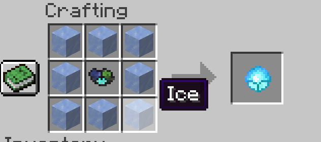 You need ice and a Yeti Heart to craft the Snowy Orb. The Snowy Orb gives you the ability to freeze mobs around you.