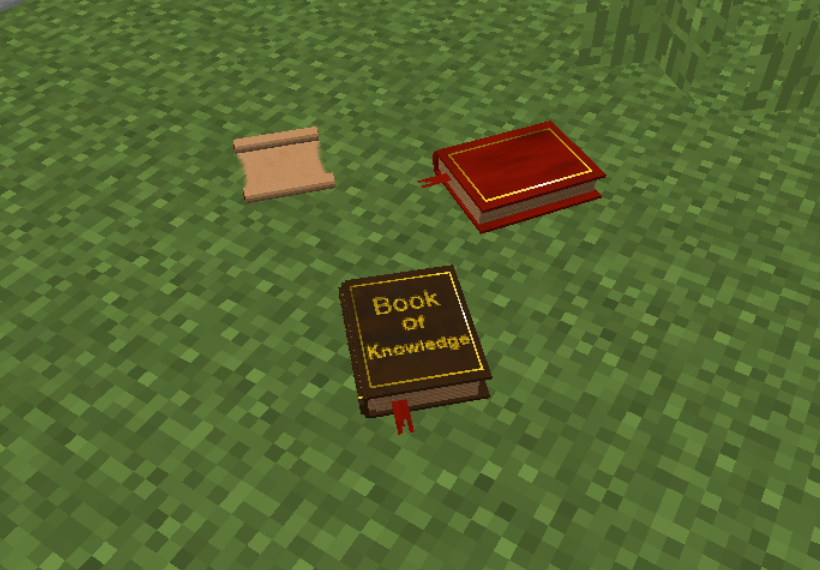 A guide book will be given on player join. Books and scrolls can be bound to a location.