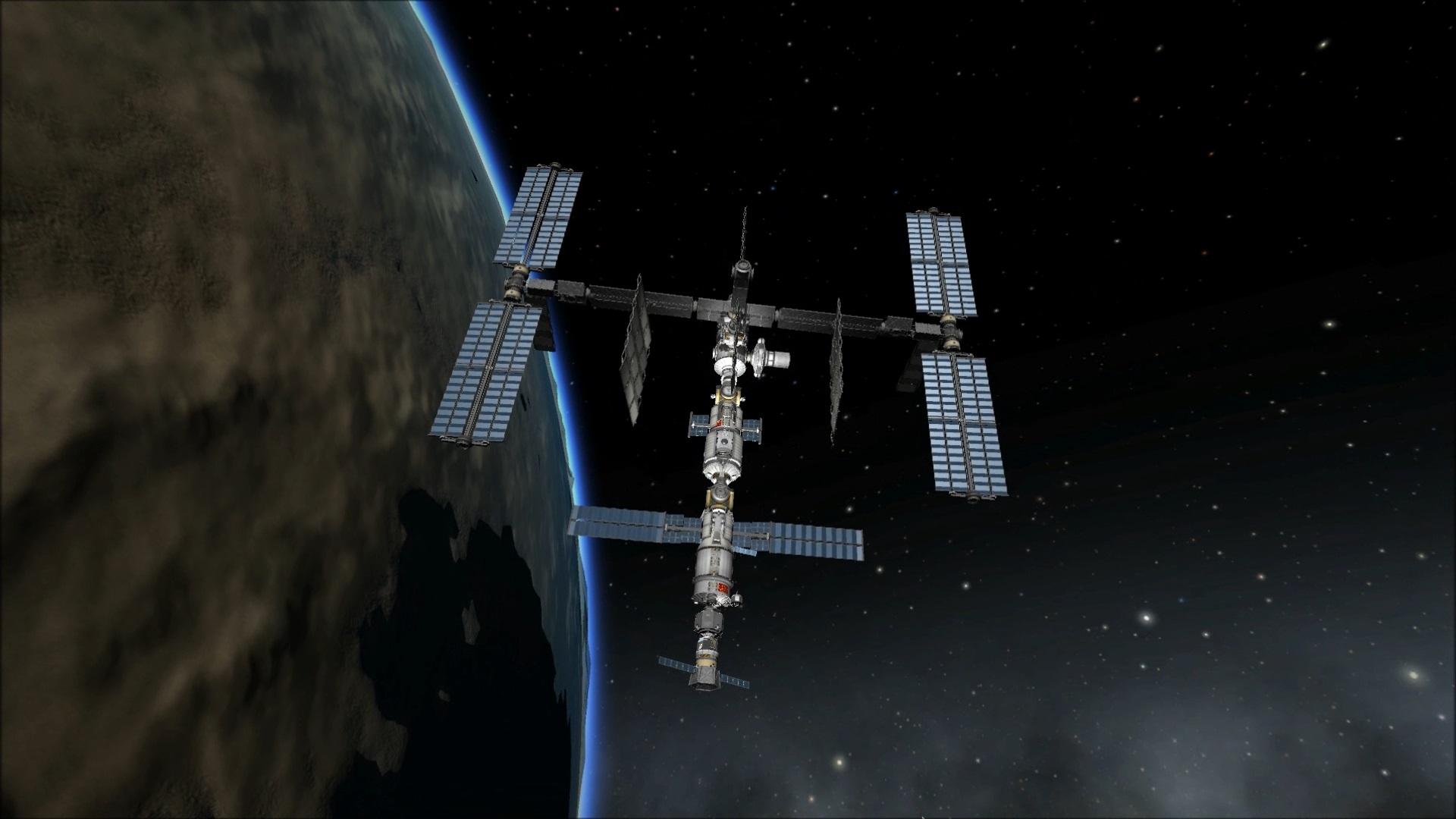Adam's new stock ISS for Kerbal Space Program with added solar array