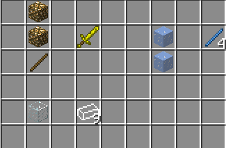 Top left - Glowstone Sword
Top right - Ice Sticks
Bottom left - Glass ingot