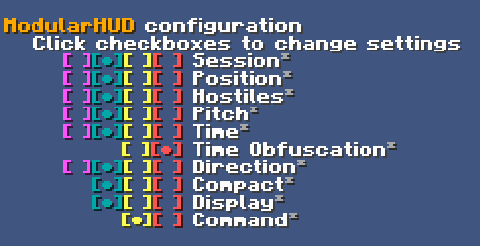 configuration menu