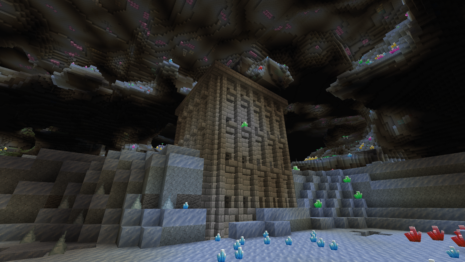 Villager castle in an ice cave