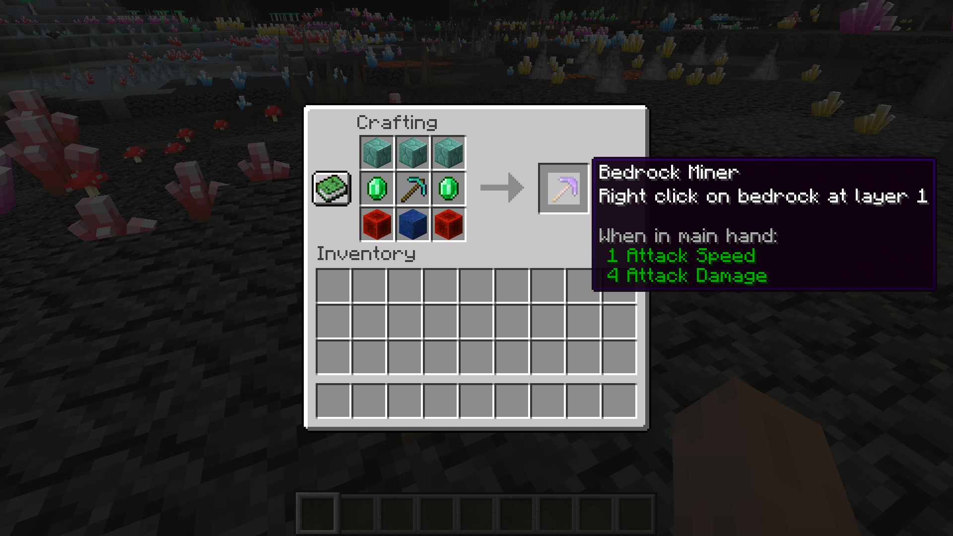 How to craft bedrock miner