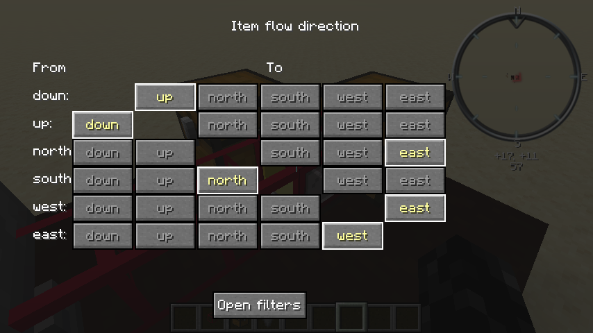 Flow direction configuration