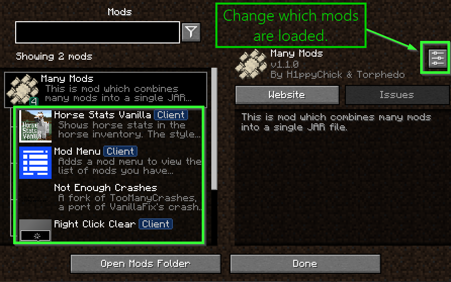 ManyMods1 - Minecraft Mod - Modpack Index