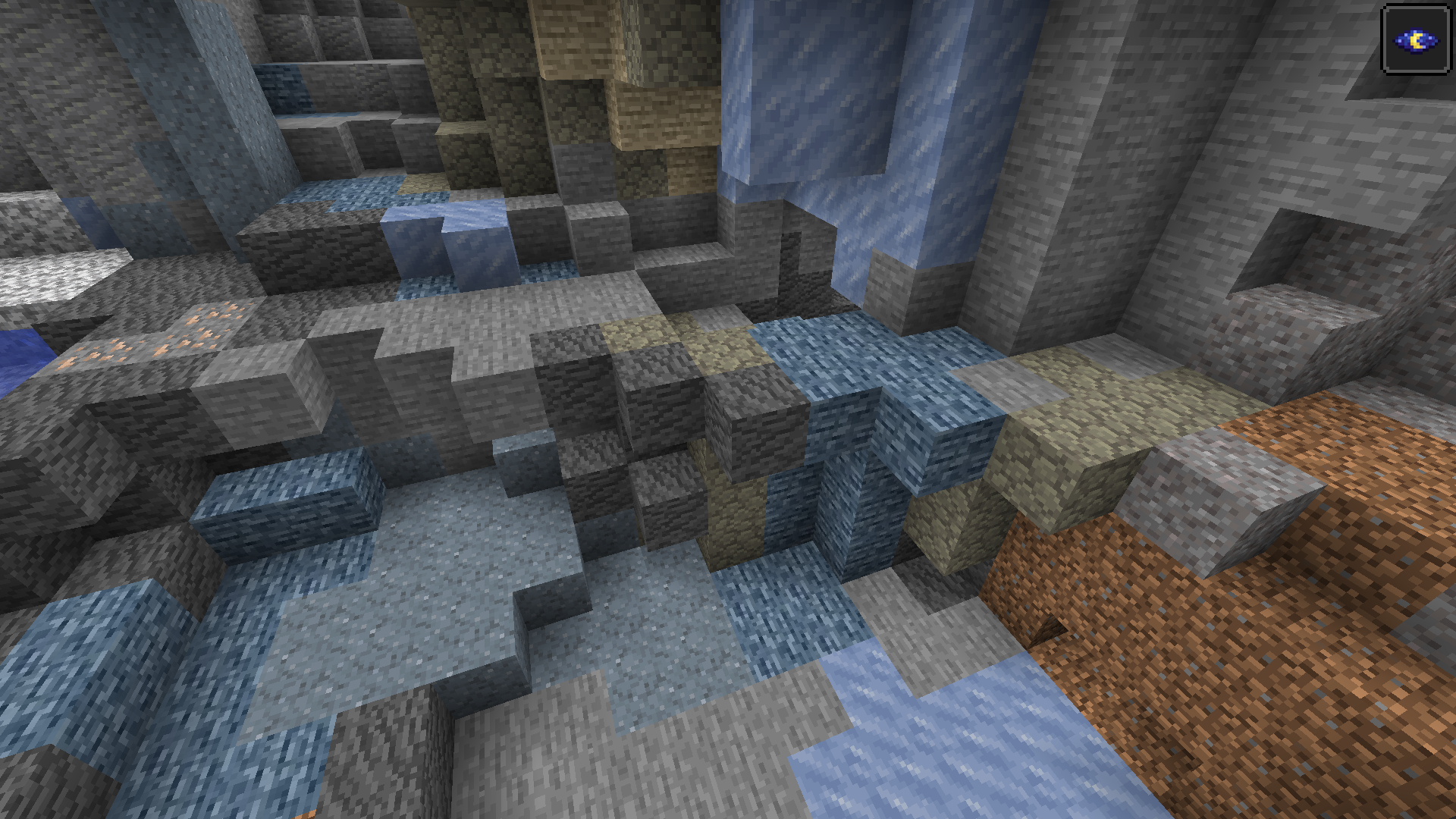 Icey stone types appear in cold biomes