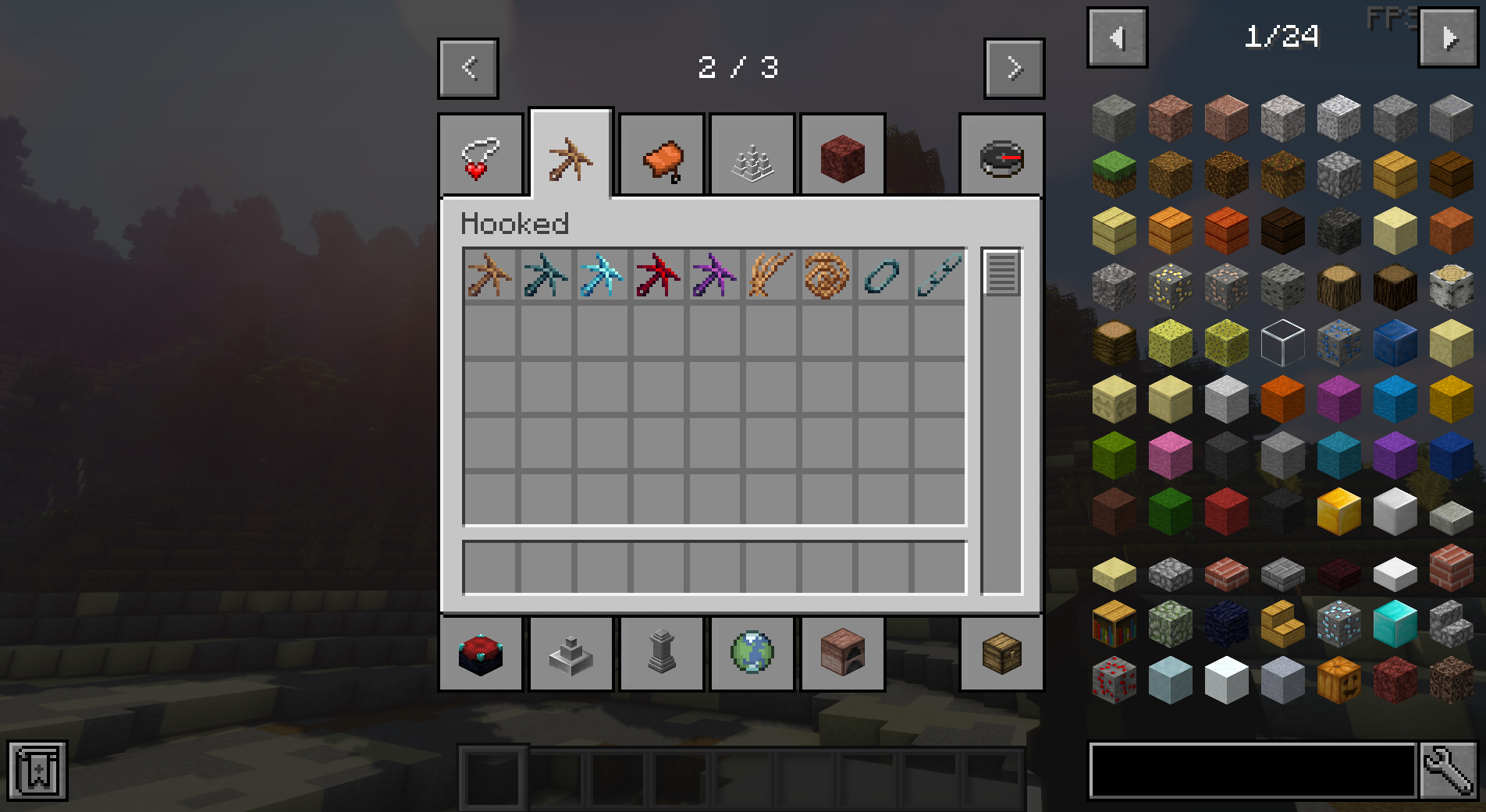 Grappling hooks of different materials with slightly different uses