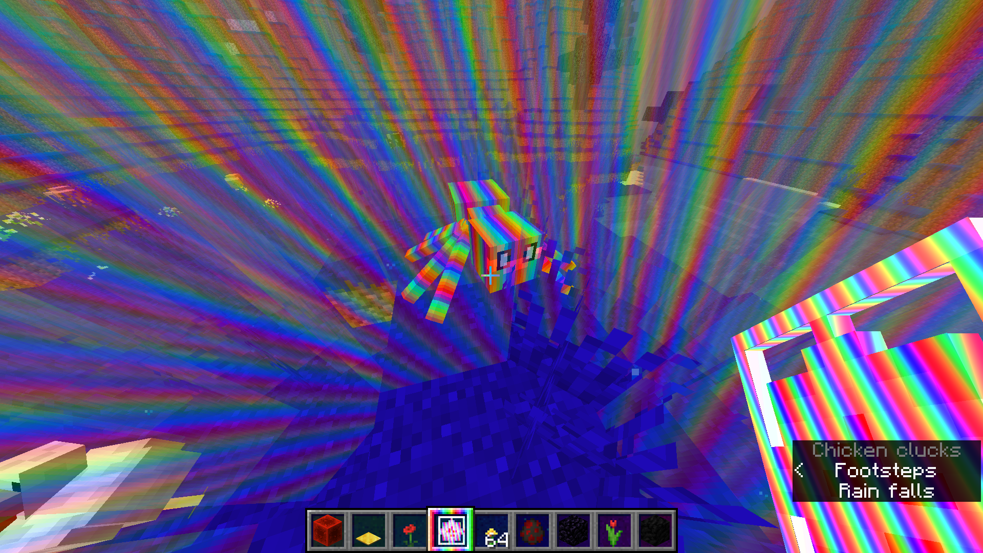 The rain (seen here in 1.15 so the enchant glint looks different)