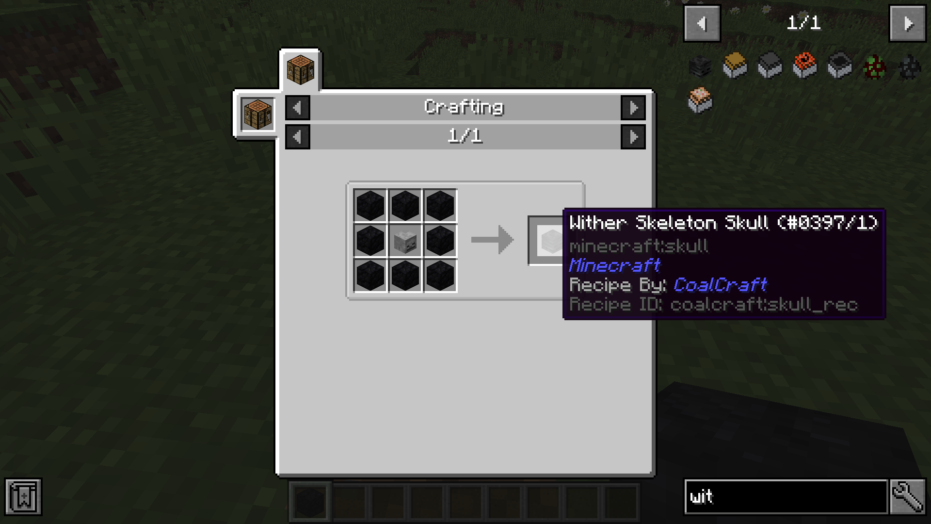 Crafting a wither skull #2