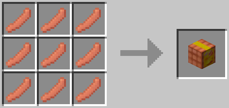 Crafting a block of hotdogs