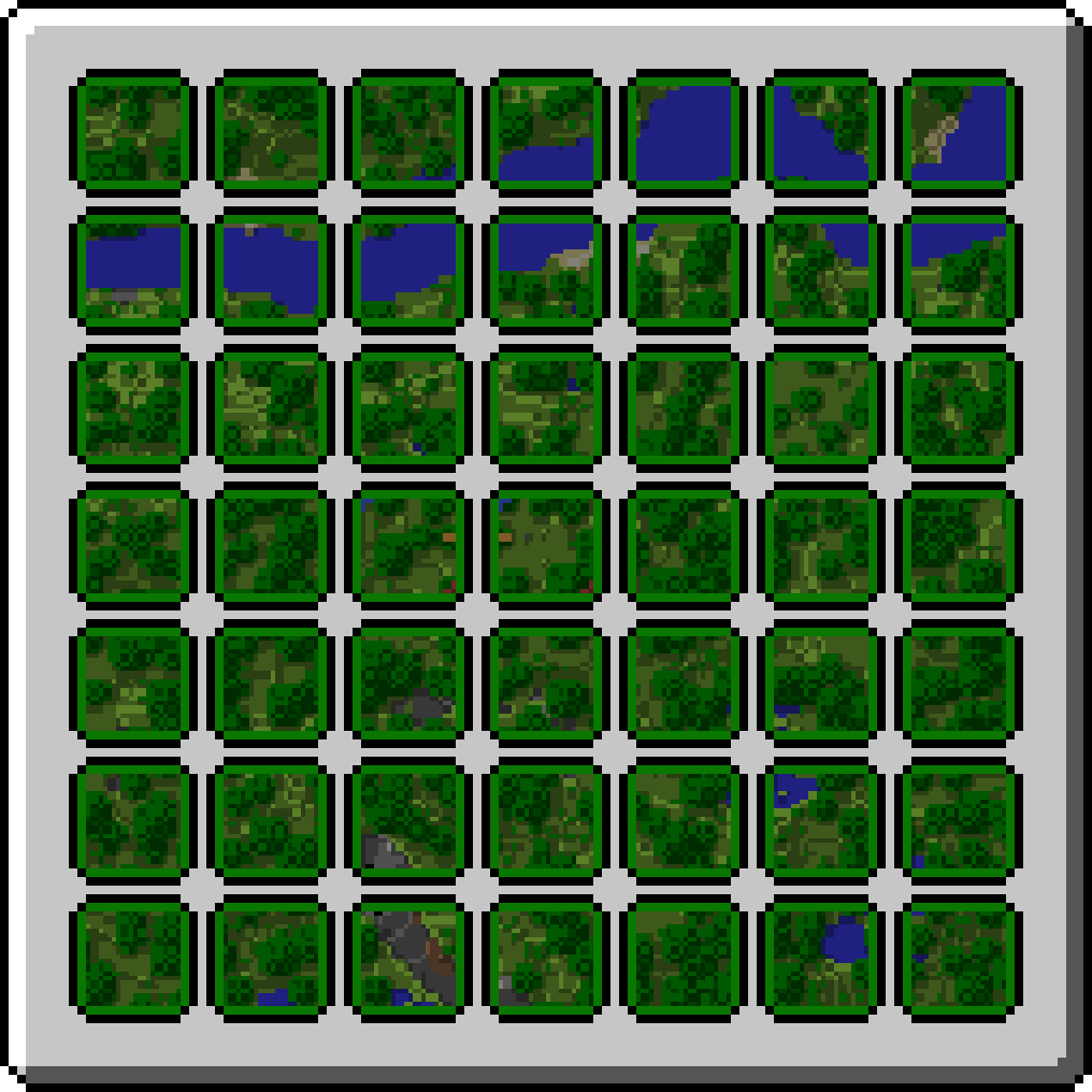 Map of loaded chunks