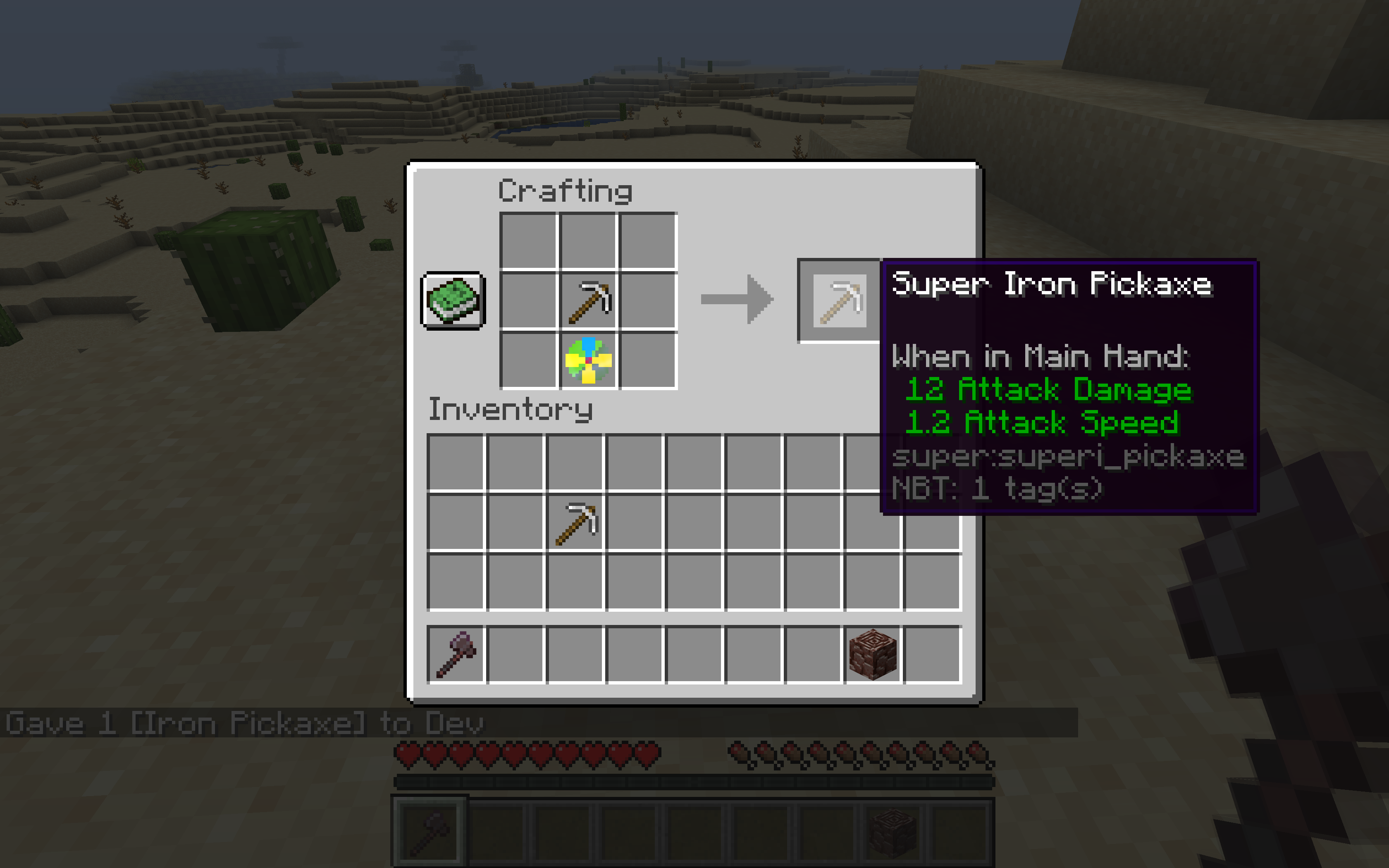 How to make Super Iron Pickaxe