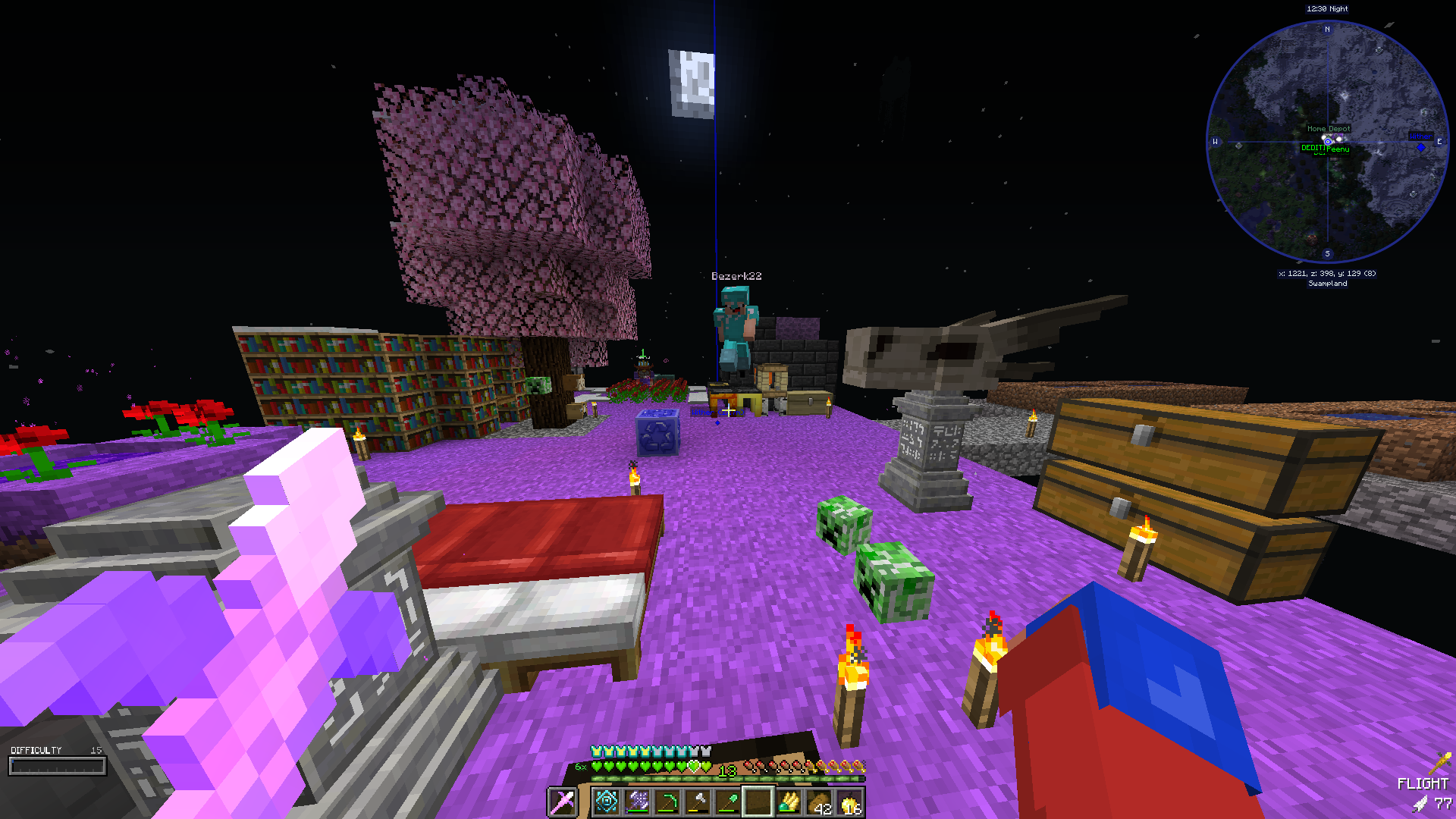 The skies is the safest place in this modpack