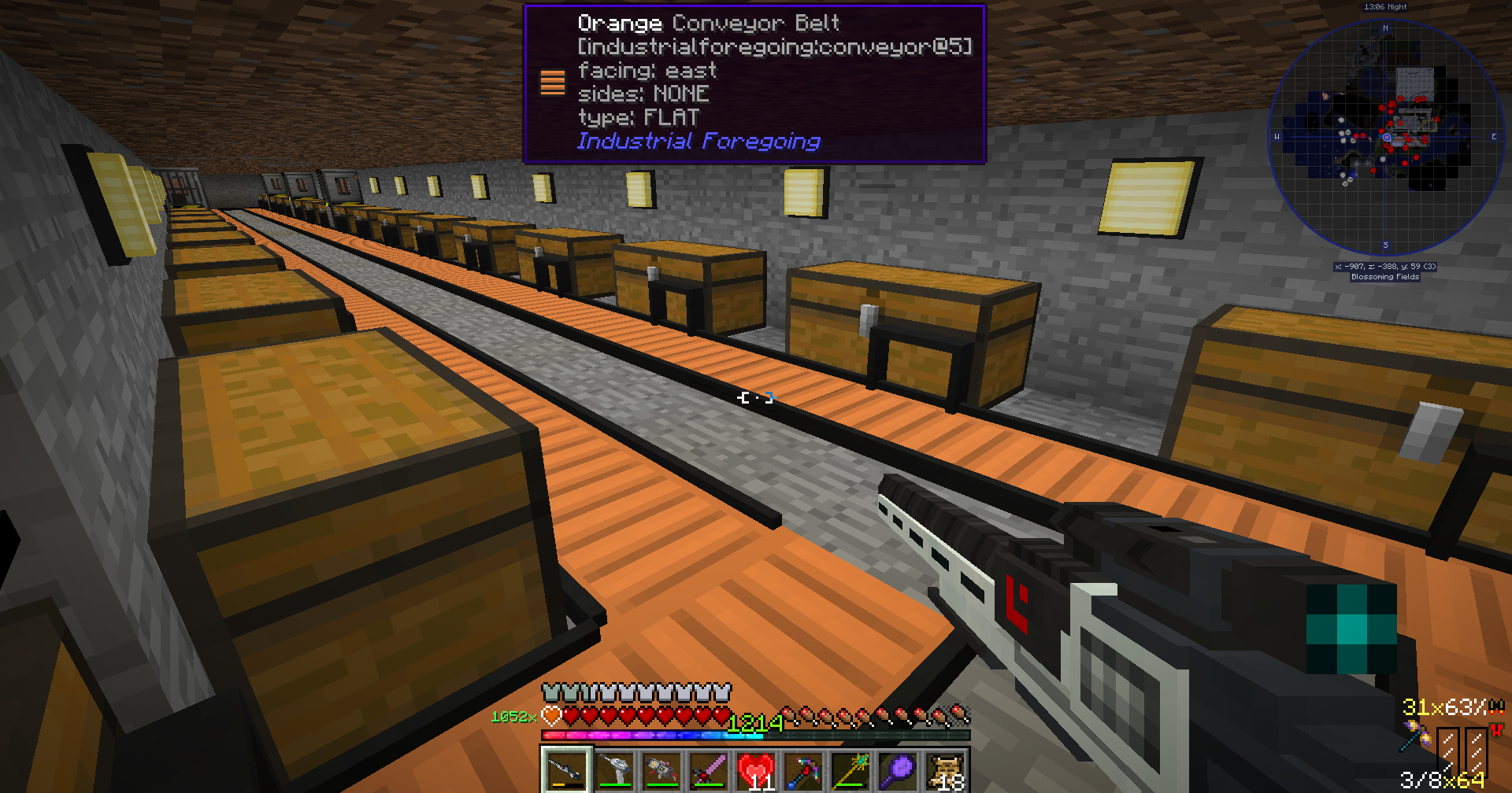 you can see that from the conveyor belts ofc
