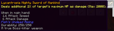 this may be helpfull to beat the 3 lycanites bosses, also, required for the op stuff