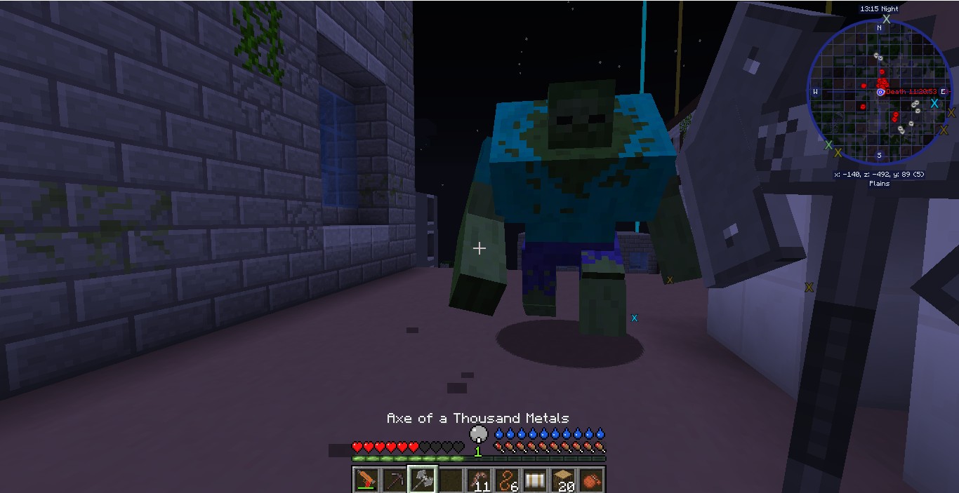 The player has now encountered a mutant zombie and a battle shall ensue, albeit somewhat hopeless.