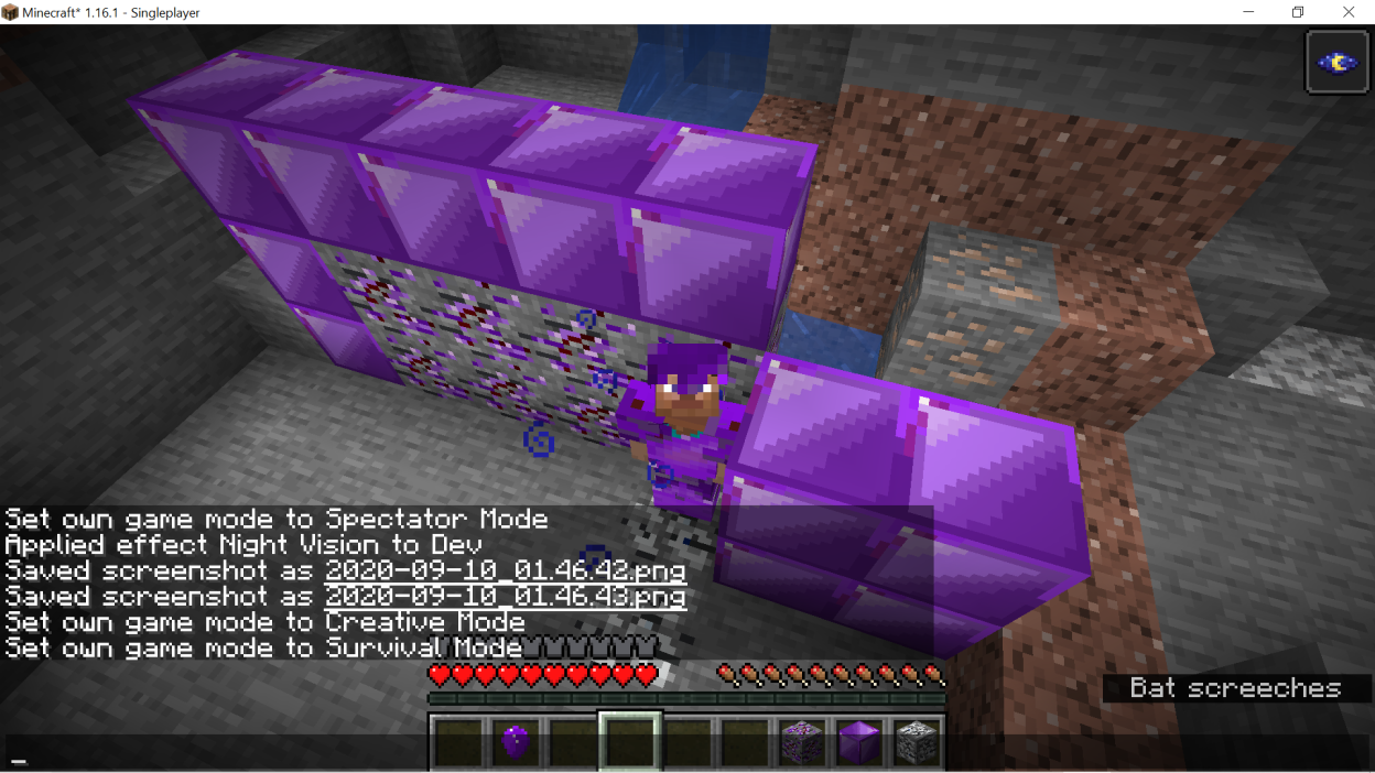 Amethyst Ore and Block wall