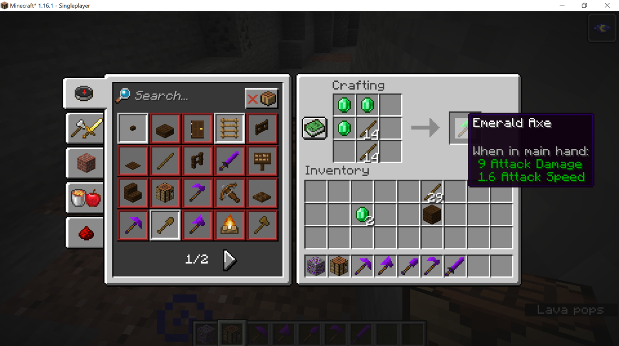 Emerald Axe Recipe