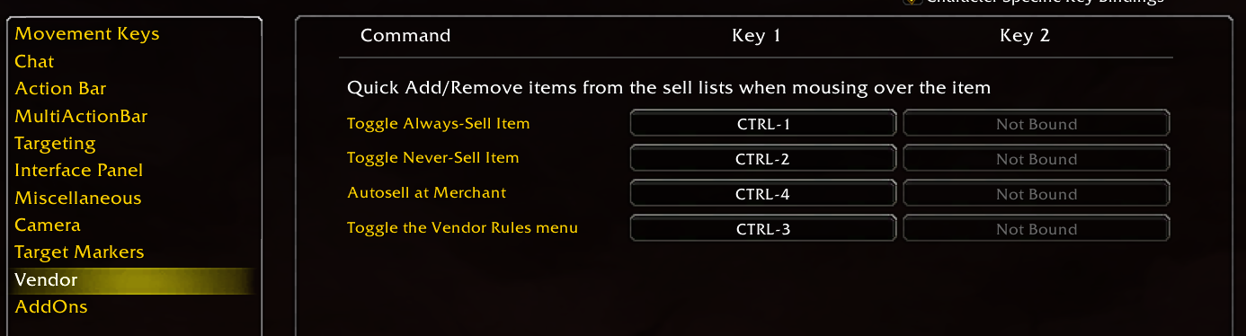 Keybindings