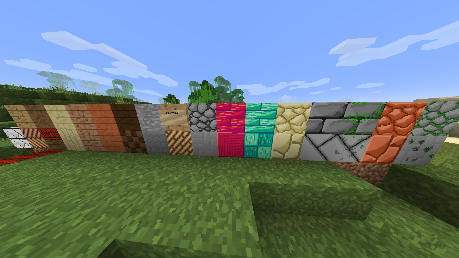 i made these extra blocks with double slabs