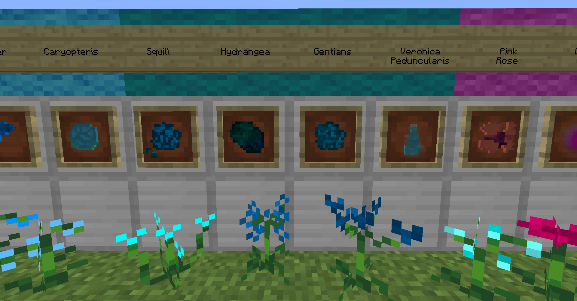 Cyan Dyes and Flowers