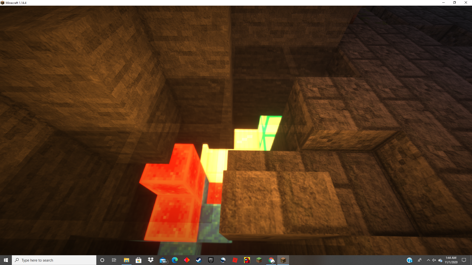 Glowing ore blocks