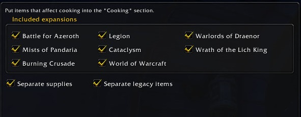 Cooking Options