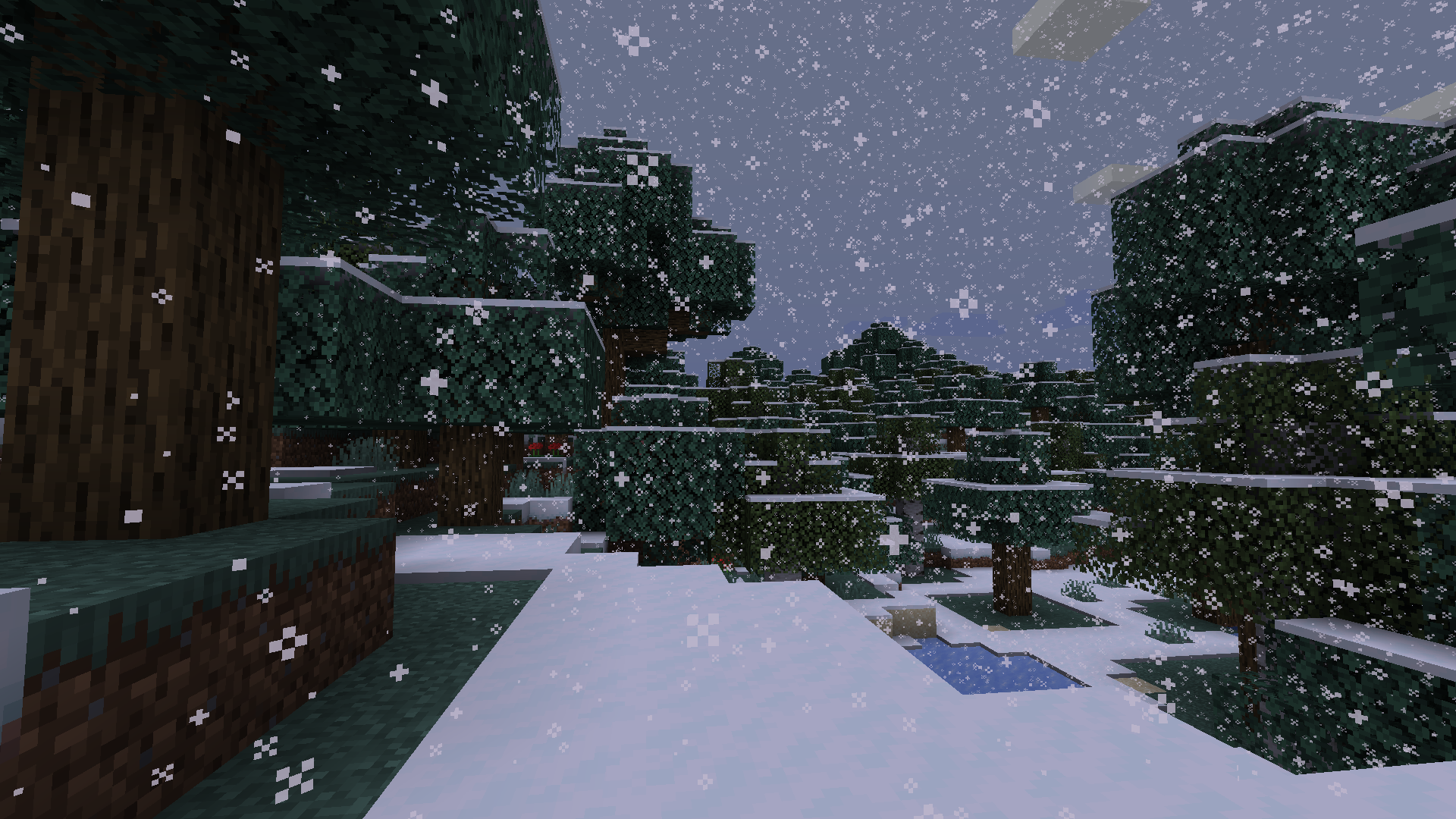 Like a plain forest, but covered in snow. Credit to whoever came up with this idea first.